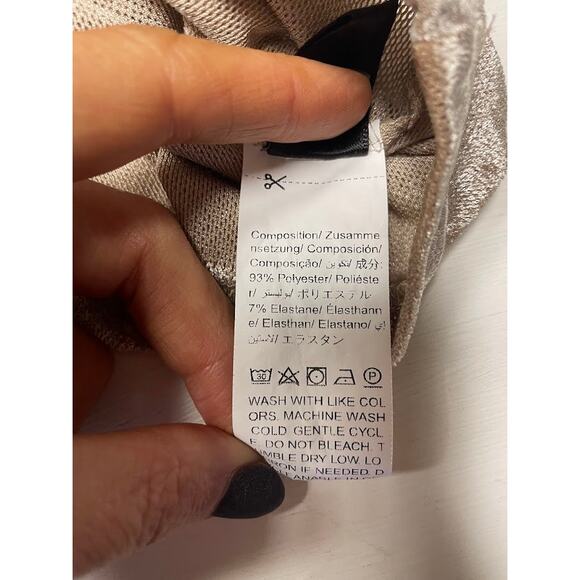 Womens Dazy Crushed Velvet Top Sz L Whimsical Holiday Short Sleeve Gold T Shirt - Picture 12 of 12